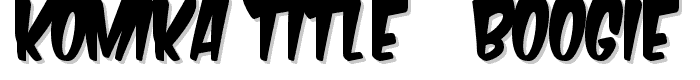 Komika Title - Boogie font